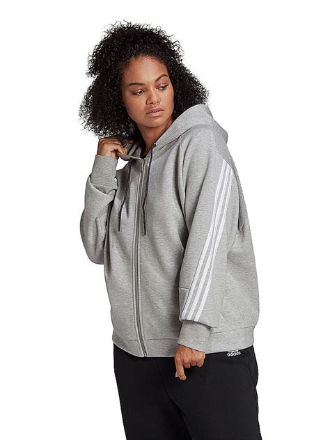 adidas kapuzenjacke grau damen|Graue adidas Sweatjacke für Damen jetzt online kaufen .